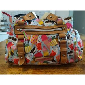 Lilly Bloom - Vibrant/Funky/Fun/Summer Vibe Large Multicompartment Purse